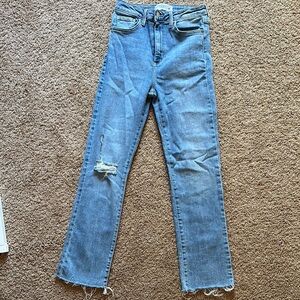 Women's Blue Distressed Jeans